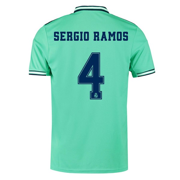 Camiseta Real Madrid NO.4 Sergio Ramos 3ª 2019/20 Verde